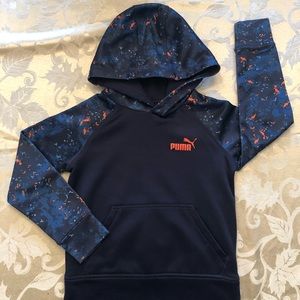 Boys Puma Sweatshirt Hoodie Blue Size 5
